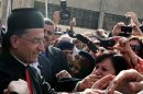Maronite Patriarch Beshara Rai is greeted by supporters as he arrives in Damascus, on February 10, 2013