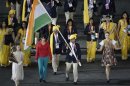 Una misteriosa mujer se cuela en el desfile indio en los JJOO
