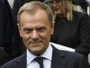Poland's Prime Minister Donald Tusk leaves after attending the funeral service of former British prime minister Margaret Thatcher at St Paul's Cathedral, in London