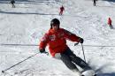 File photo of Formula One world champion Michael Schumacher skiing in the northern Italian resort of Madonna Di Campiglio