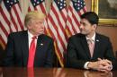 U.S. President-elect Trump meets with Speaker of the House Ryan on Capitol Hill in Washington