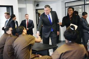 de Blasio is joined by Scott during his tour of Second &hellip;