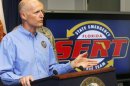 Florida Governor Rick Scott holds a news conference at the State Emergency Operations Center