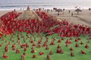 Christmas Sand Art world record attempt耶誕沙雕藝術