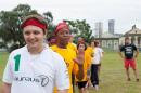 Participantes se divierten durante una jornada de la Academia juvenil de Laureus Run NOLA en el A.L. Davis Park, el 30 de setiembre de 2013, en Nueva Orleans, Louisiana.