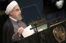 President Hassan Rouhani of Iran addresses the 71st United Nations General Assembly in New York