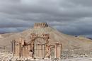 A picture taken on March 14, 2014 shows a partial view of the ancient oasis city of Palmyra
