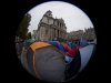 In this image taken with a circular fish-eye lens, tents forming a camp set-up by Occupy London Stock Exchange protesters stand outside St Paul's Cathedral in London, Thursday, Oct. 27, 2011.  The senior St. Paul's Cathedral priest who welcomed anti-capitalist demonstrators to camp outside the London landmark resigned Thursday, saying he feared moves to evict the protesters could end in violence.  Canon Chancellor Giles Fraser said on Twitter that "it is with great regret and sadness that I have handed in my notice at St. Paul's Cathedral."  (AP Photo/Matt Dunham)