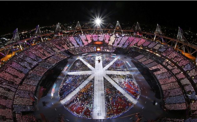 A general view of the closing ceremony of the London 2012 Olympic Games at the Olympic Stadium