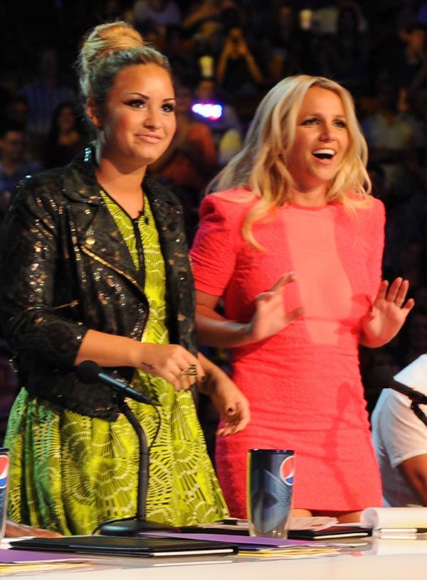 Demi Lovato Reportedly Feuding With Britney Spears On X Factor Set