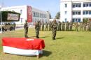 Members of the Tunisian army stand next to the coffin of Tunisian doctor Fathi Bayoudh, who was killed in the Istanbul airport attack, during a military ceremony on June 30, 2016, at the Aouina military base, on the outskirts of Tunis