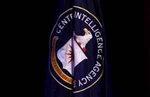 CIA flag is displayed on stage during a conference &hellip;