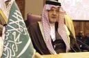 Saudi Arabia's Foreign Minister Prince Saud al-Faisal attends the opening of an Arab foreign ministers emergency meeting at the Arab League headquarters in Cairo