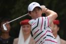 Rory McIlroy of Northern Ireland tees off during the WGC-HSBC Champions tournament at the Shanghai Sheshan International Golf Club on October 31, 2013