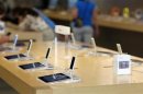iPhone 5 models are pictured on display at an Apple Store in Pasadena, California