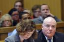 Michael Skakel sits next to his attorney Jessica Santos during his bail hearing at Superior Court in Stamford, Connecticut