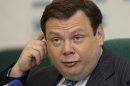 FILE In this June 16, 2008 file photo Russian tycoon Mikhail Fridman speaks at a news conference in Moscow. Russian tycoon Mikhail Fridman on Monday May 28, 2012 unexpectedly announced his resignation as chief executive of TNK-BP, the Russian venture of British oil company BP. TNK-BP said in a statement that Fridman has submitted a letter of resignation as CEO and chairman of the management board and is due to step down in 30 days. It did not specify the reason, but BP's representative in Russia, Vladimir Buyanov, said Fridman left the company for "personal reasons." (AP Photo/Alexander Zemlianichenko)