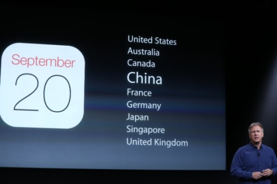 注意到China放大了嗎？今天十點在北京還會有一場iPhone 5S發表會