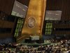 Los resultados de la votación en la Asamblea General de la ONU sobre la necesidad de poner fin al embargo económico, comercial y financiero impuesto pór Estados Unidos a Cuba aparecen en los tableros electrónicos, martes 13 de noviembre de 2012. (AP Foto/Richard Drew)