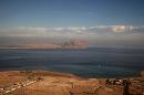 The deal to hand over the Red Sea islands of Tiran (foreground) and Sanafir (background) to Saudi Arabia provoked accusations that Cairo had "sold" the strategic islands