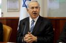 Benjamin Netanyahu chairs Israel's weekly cabinet meeting in Jerusalem on April 6, 2014