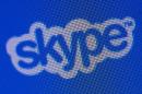 A page from the Skype website is seen in Lausanne