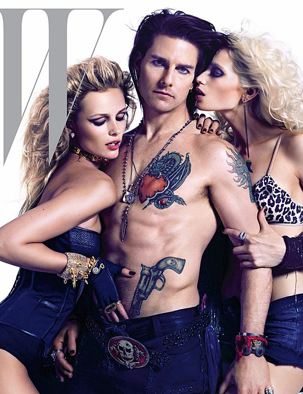 Tom Cruise Shirtless & Tattooed For W Magazine