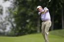 Jason Dufner hits to the ninth green during the second round of the Memorial golf tournament, Friday, June 5, 2015, in Dublin, Ohio. (AP Photo/Darron Cummings)