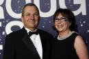 Former Israel Deputy Prime Minister and Defence Minister Ehud Barak and his wife Nili Priel arrive on the red carpet during the 2nd annual Breakthrough Prize Award in Mountain View