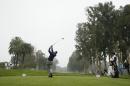 Vijay Singh of Fiji tees off on the 11th hole during the first round of the Northern Trust Open golf tournament at Riviera Country Club in the Pacific Palisades area of Los Angeles on Thursday, Feb. 19, 2015. (AP Photo/Danny Moloshok)