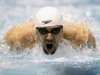 Michael Phelps led from start to finish to win in 1min, 54.79secs to capture the 200-meter butterfly