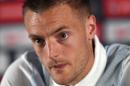 England forward Jamie Vardy attends a press conference in Chantilly, on June 18, 2016