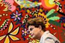 Suspended Brazilian President Dilma Rousseff attends a news conference with foreign media in Brasilia