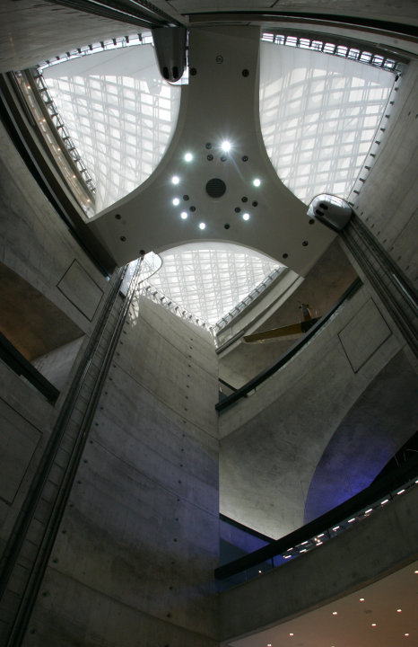 Picture shows interior of Mercedes-Benz-Museum in Stuttgart