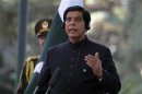 Pakistan's Prime Minister Ashraf speaks during a news conference at the Presidential Palace in Kabul