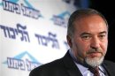 Israeli Foreign Minister Avigdor Lieberman speaks at a conference for young members of his Yisrael Beiteinu party in Tel Aviv