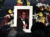 A portrait of the late boxing trainer Emanuel Steward is seen during his funeral service at the Greater Grace Temple in Detroit, Tuesday, Nov. 13, 2012. (AP Photo/Carlos Osorio)