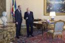 Il premier Enrico Letta a colloquio con il presidente della Repubblica Giorgio Napolitano