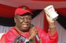 Zimbabwe opposition MDC leader Tsvangirai speaks at the launch of his party's election campaign in Marondera