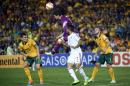 Australia's goalkeeper Mathew Ryan (C) clears the ball during their semi-final match against UAE at the AFC Asian Cup in Newcastle, Australia, on January 27, 2015
