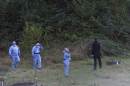 Forensic officers work in Boston Manor Park in west London on October 4, 2014, while searching for the Latvian prime suspect in the murder of a schoolgirl