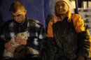 Victims of the flood rest in a temporary shelter in Krymsk