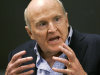FILE - In this  Sept. 27, 2006 file photo, former General Electric CEO Jack Welch addresses students at the Massachusetts Institute of Technology, in Cambridge, Mass. Conspiracy theorists came out in force Friday, Oct. 5, 2012, after the government reported a sudden drop in the U.S. unemployment rate one month before Election Day. Welch tweeted his skepticism five minutes after the Labor Department announced that the unemployment rate had fallen to 7.8 percent in September from 8.1 percent the month before. (AP Photo/Elise Amendola, File)