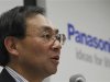 Panasonic Corp's new President Tsuga speaks during a news conference in Tokyo
