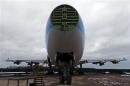 A Boeing 747 set to be dismantled is seen in the recycling yard of Air Salvage International (ASI) in Kemble