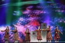 Russia Buranovskiye Babushki perform during rehearsal for the final show of the 2012 Eurovision Song Contest at the Baku Crystal Hall in Baku, Friday, May 25, 2012. The finals of the 2012 Eurovision Song Contest will be held at the stadium on May 26, 2012. (AP Photo/Sergey Ponomarev)