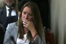 Natalia Compagnon, daughter-in-law of Chilean President Michelle Bachelet, at the Guarantee Court in Rancagua, Chile on January 29, 2016