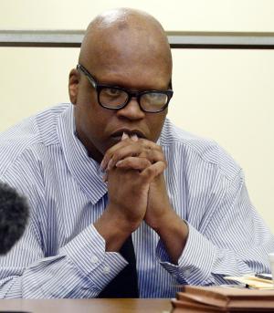 Leon Brown listens to evidence during a court hearing &hellip;