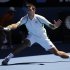 Serbia's Novak Djokovic hits a forehand return to France's Paul-Henri Mathieu during their first round match at the Australian Open tennis championship in Melbourne, Australia, Monday, Jan. 14, 2013. (AP Photo/Andrew Brownbill)