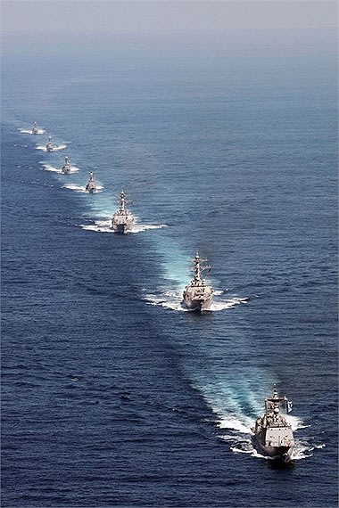 Tàu chiến Mỹ, Hàn nườm nượp trên Thái Bình Dương
